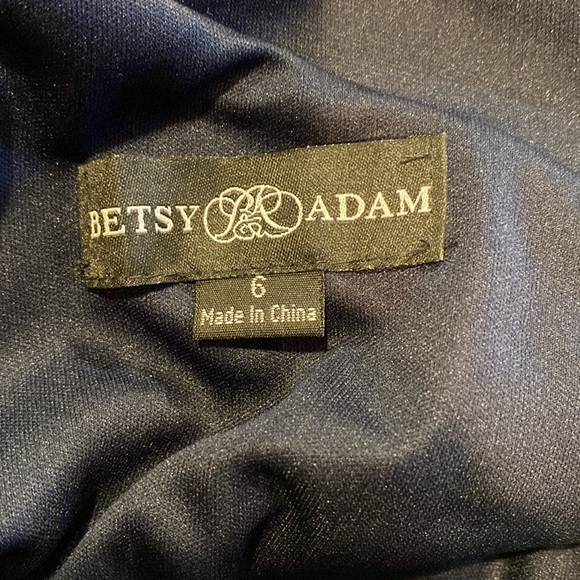 Betsy & Adam formal size 6 flutter dress NWT-navy - Picture 6 of 11